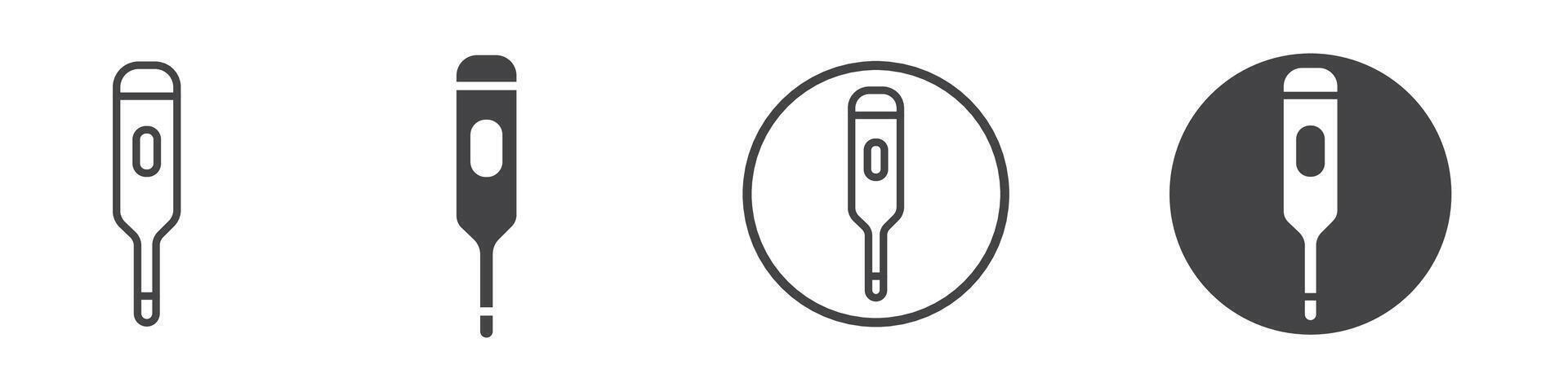 Digital thermometer icon thin line illustration vector