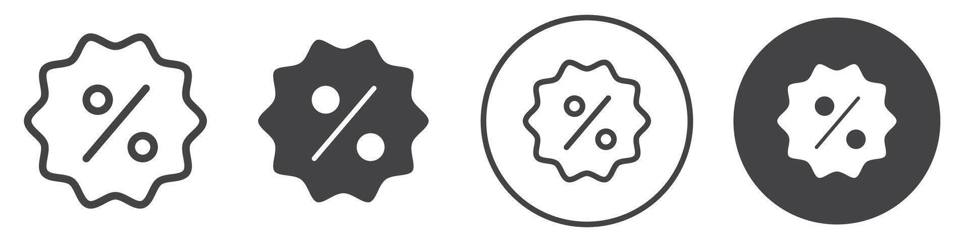 Discount icon thin line illustration vector