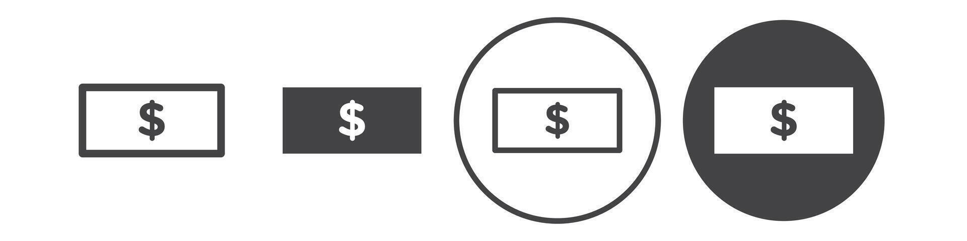 Dollar icon thin line illustration vector