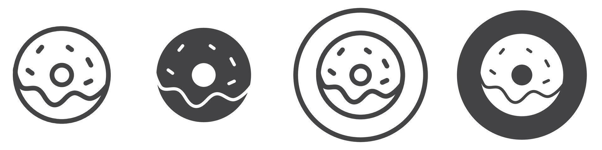Doughnut icon thin line illustration vector