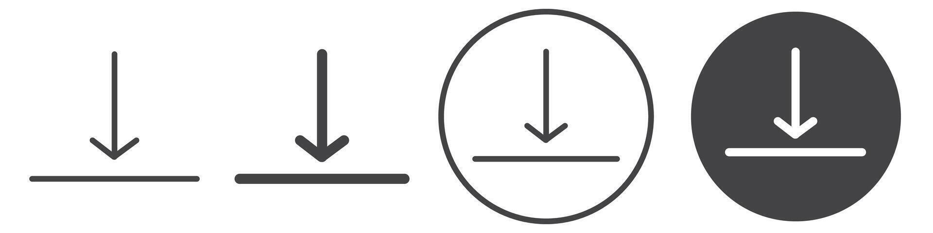 Download icon thin line illustration vector