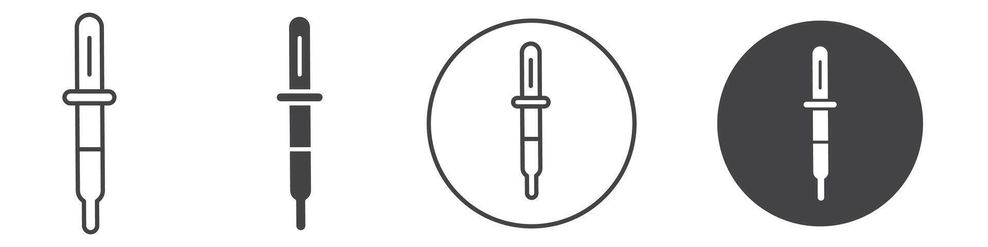 Dropper pipette Icon thin line illustration vector