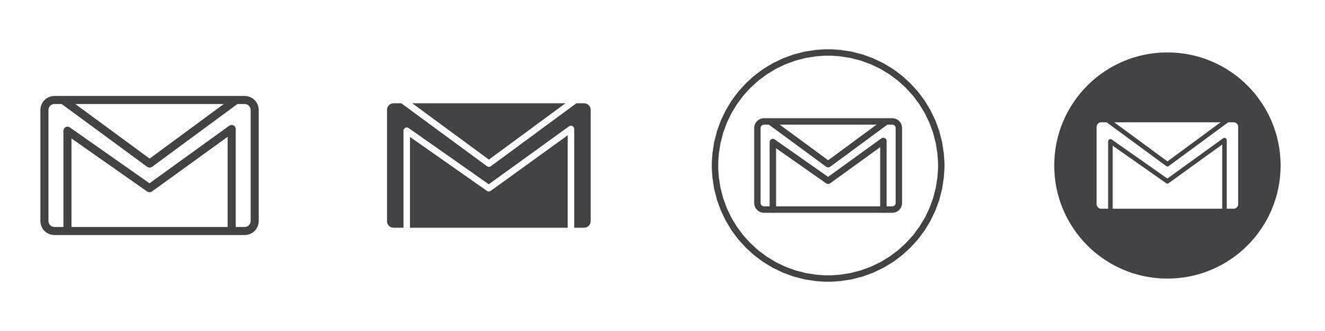 Email icon thin line illustration vector