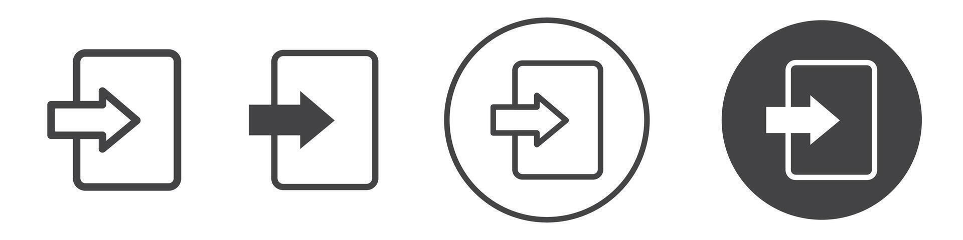 Exit icon thin line illustration vector