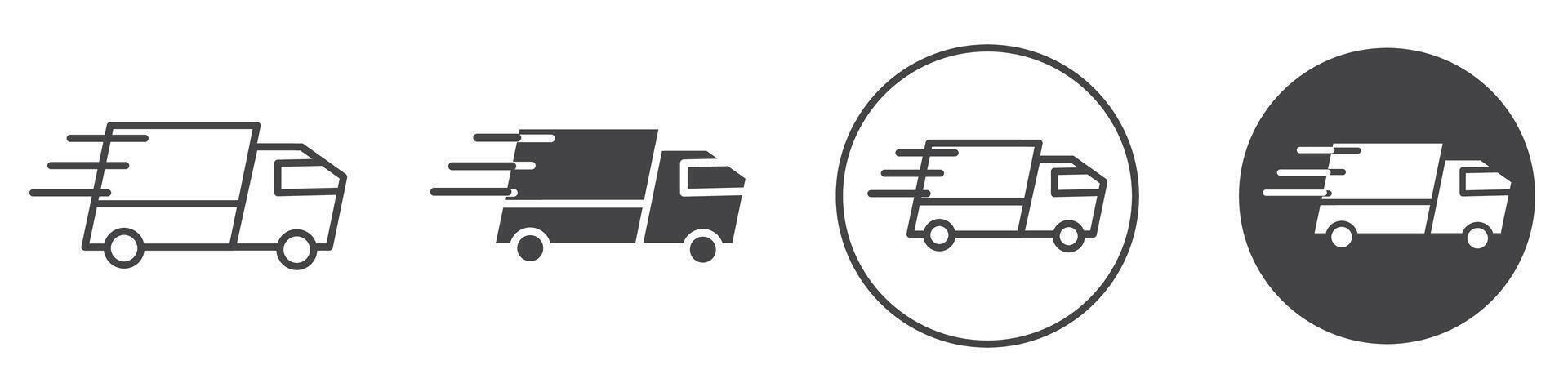 Express Delivery icon thin line illustration vector