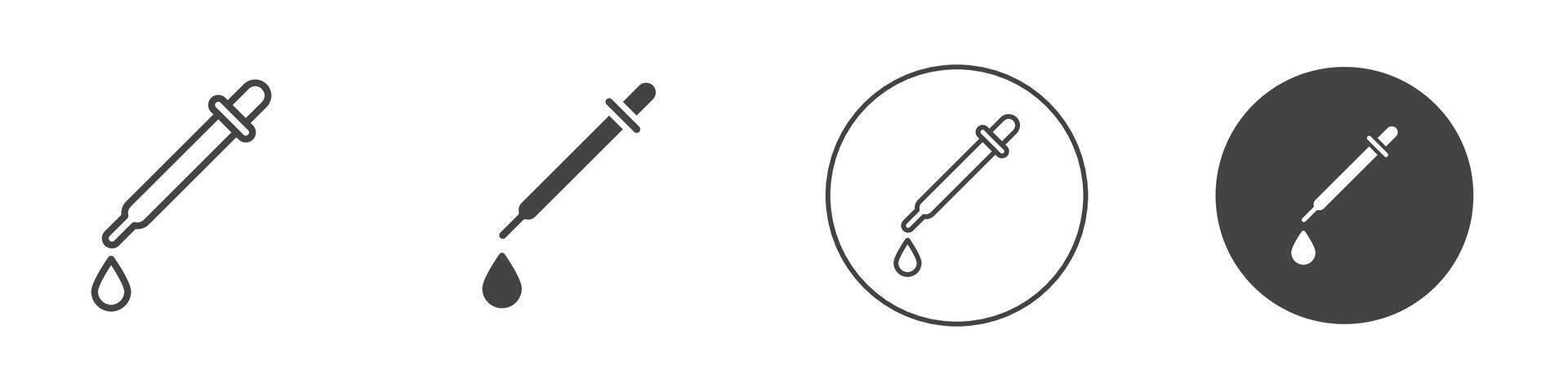 Eye Dropper Icon thin line illustration vector