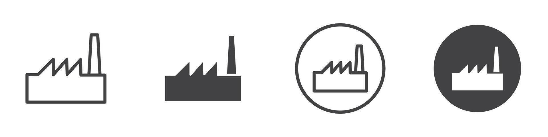 Factory icon thin line illustration vector