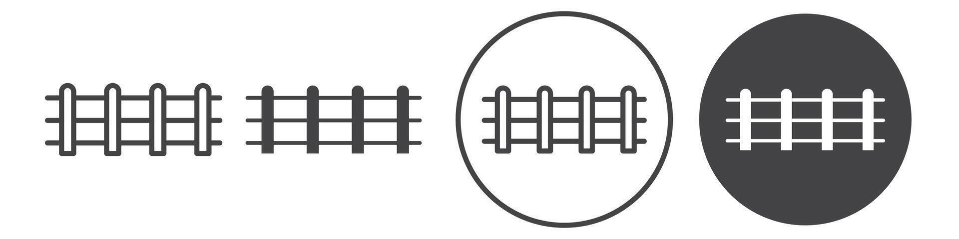 Fence icon thin line illustration vector
