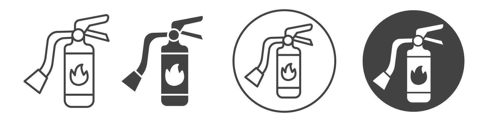 Fire extinguisher icon thin line illustration vector