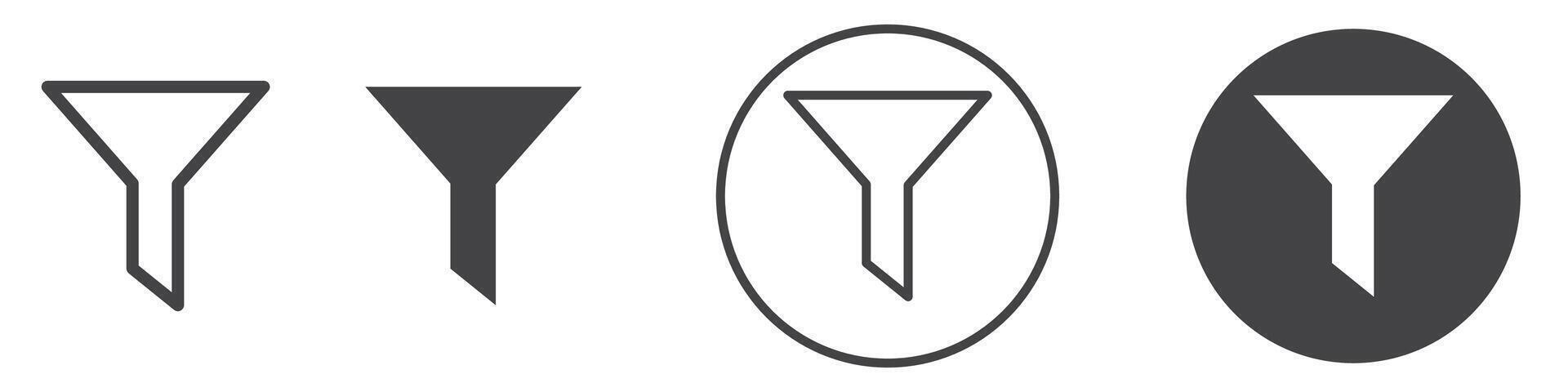 Filter icon thin line illustration vector