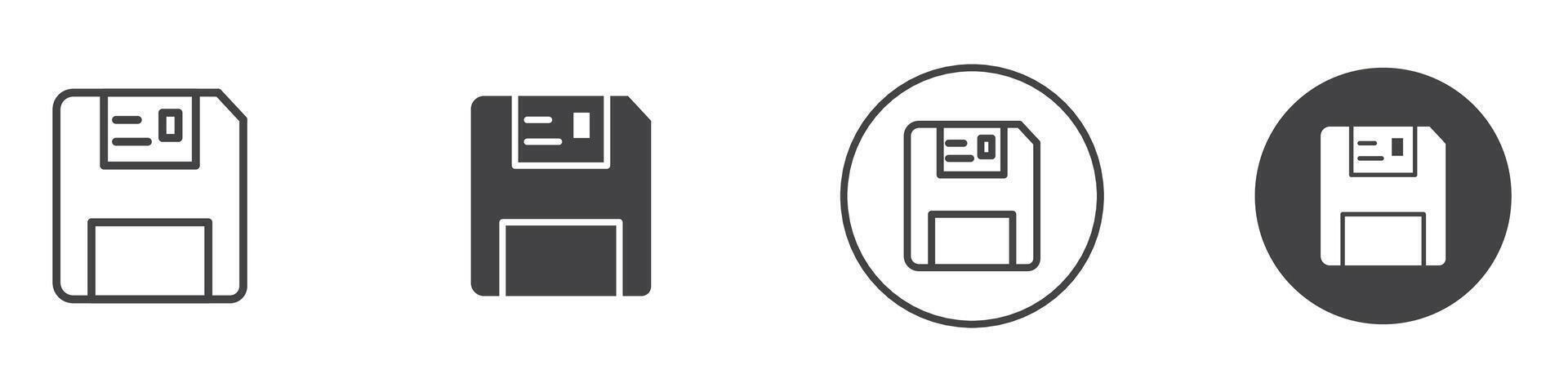 Floppy disk icon thin line illustration vector