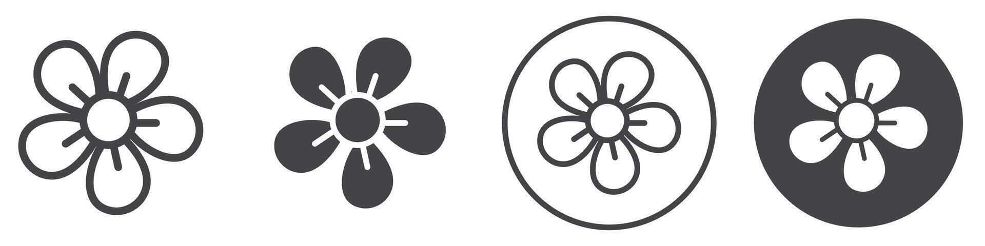 Flower icon thin line illustration vector