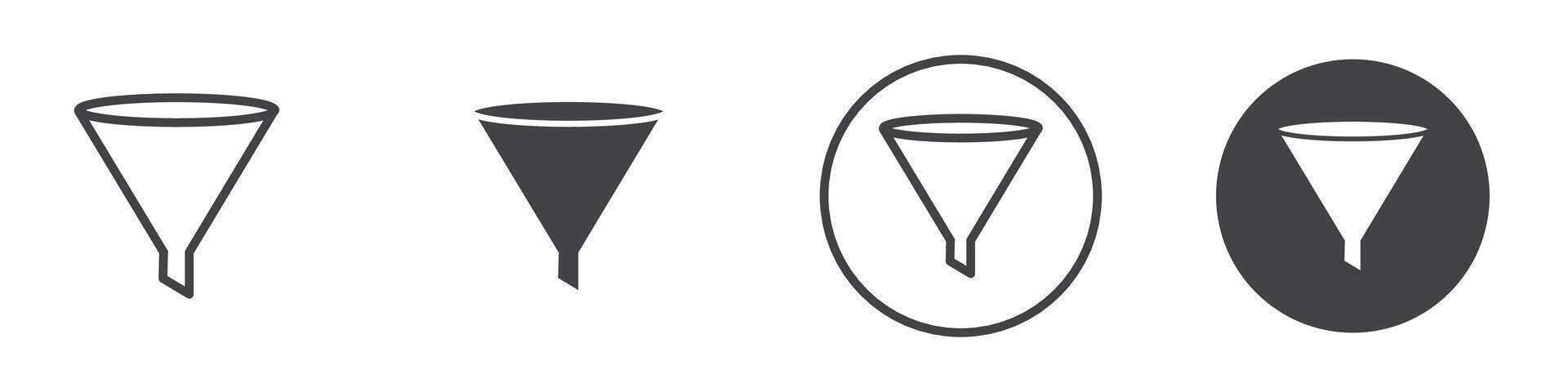 Funnel icon thin line illustration vector