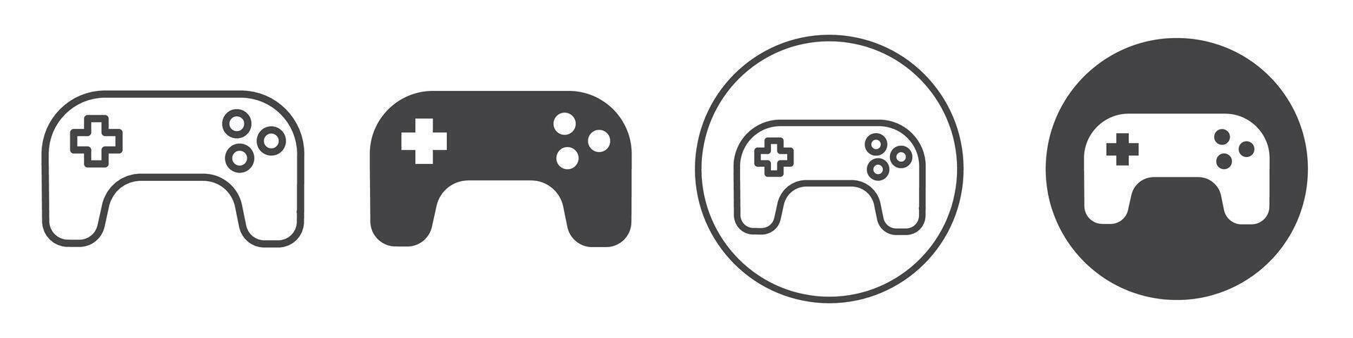 Gamepad icon thin line illustration vector