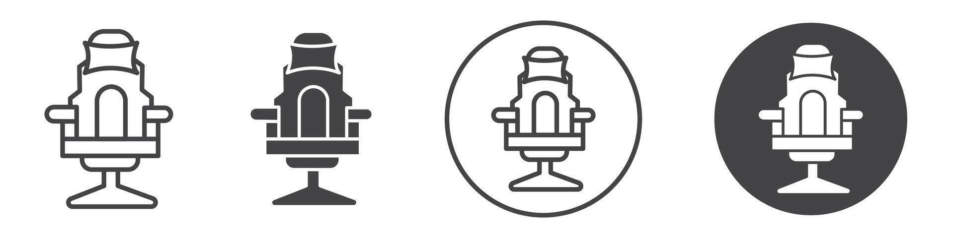 Gaming chair icon thin line illustration vector