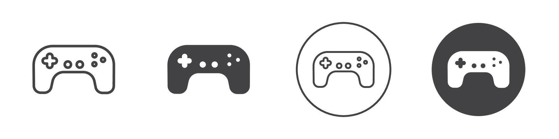 Gamepad icon thin line illustration vector