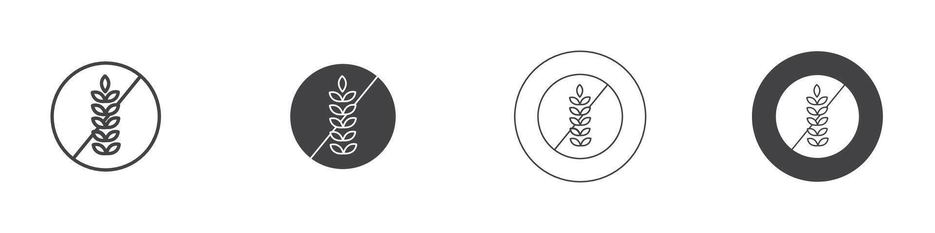 Gluten free icon thin line illustration vector
