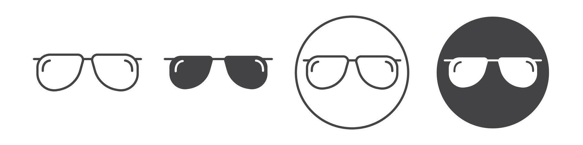 Glasses icon thin line illustration vector