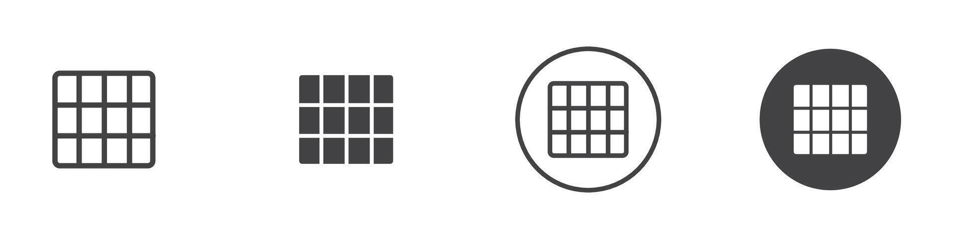 Grid view icon thin line illustration vector