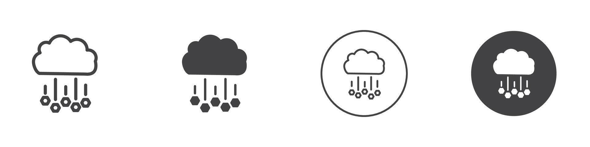 Hail icon thin line illustration vector