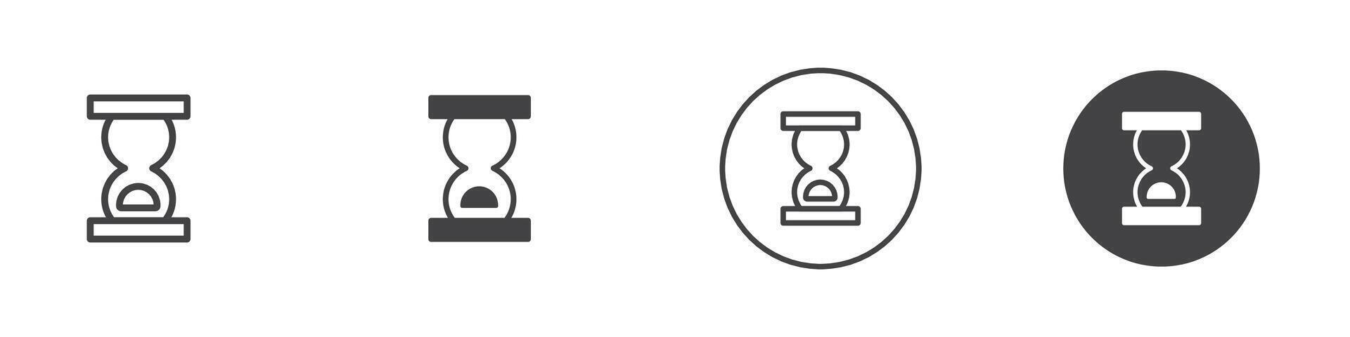 Hourglass icon thin line illustration vector