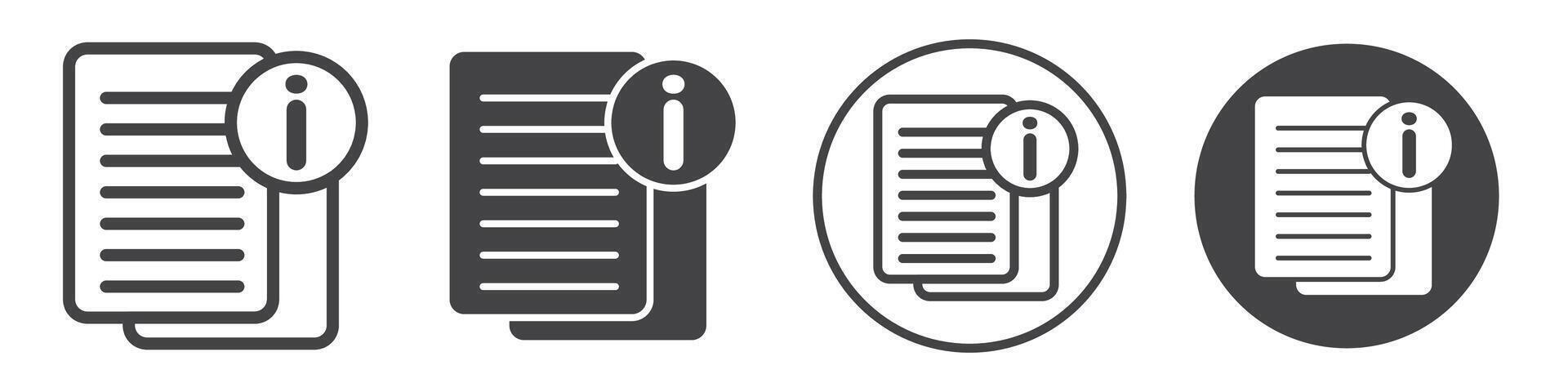 Information icon thin line illustration vector