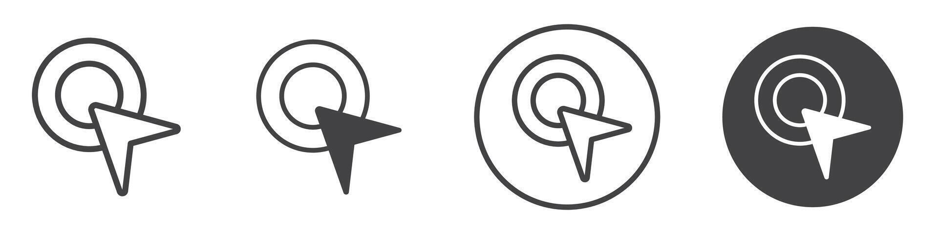 Interactive icon thin line illustration vector
