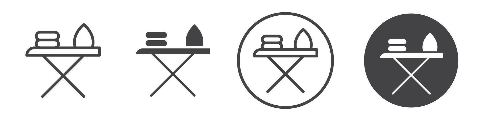 Ironing board icon thin line illustration vector