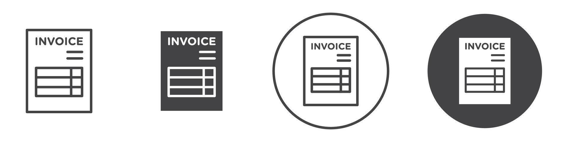 invoice icon thin line illustration vector