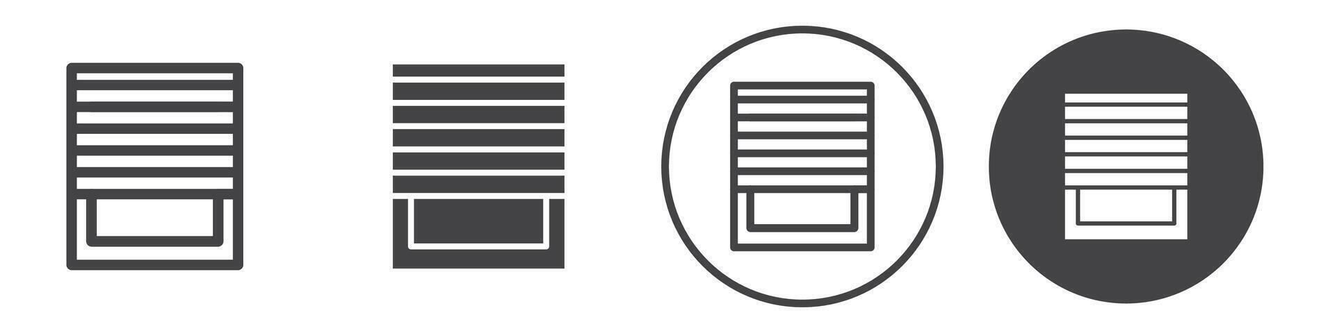 Jalousie icon thin line illustration vector
