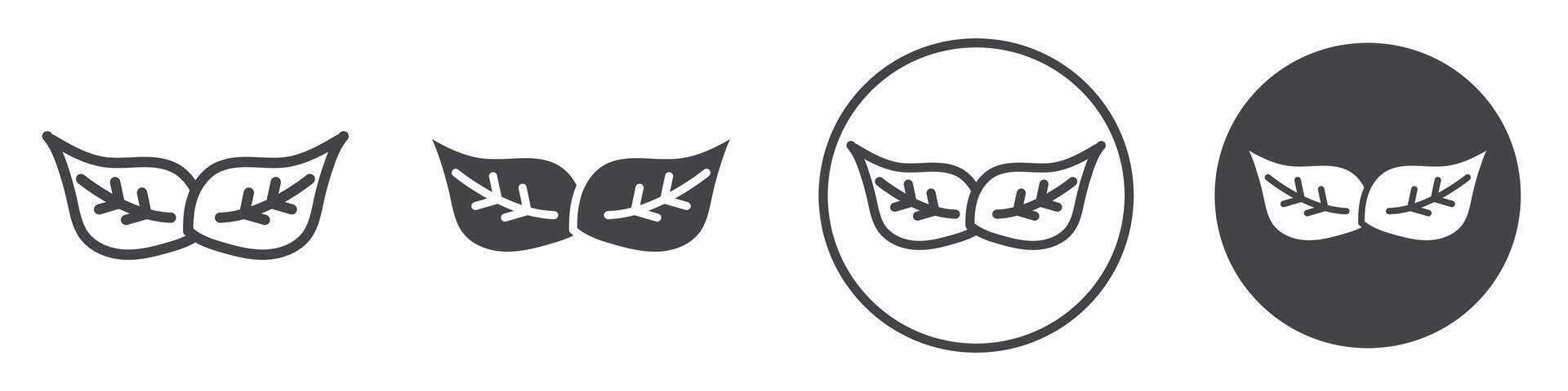 Leaf icon thin line illustration vector