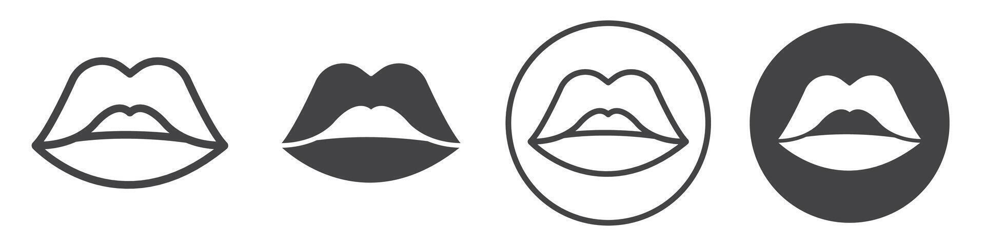Lips icon thin line illustration vector