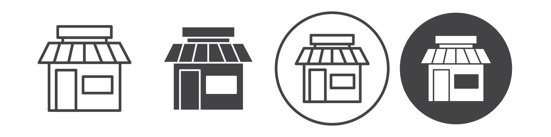 Local store icon thin line illustration vector