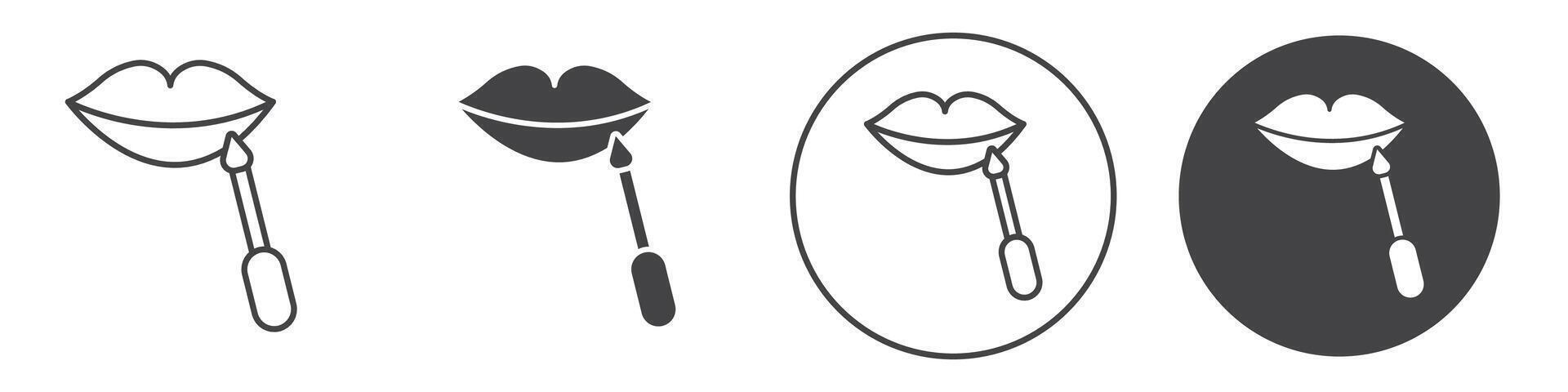 Lip gloss icon thin line illustration vector