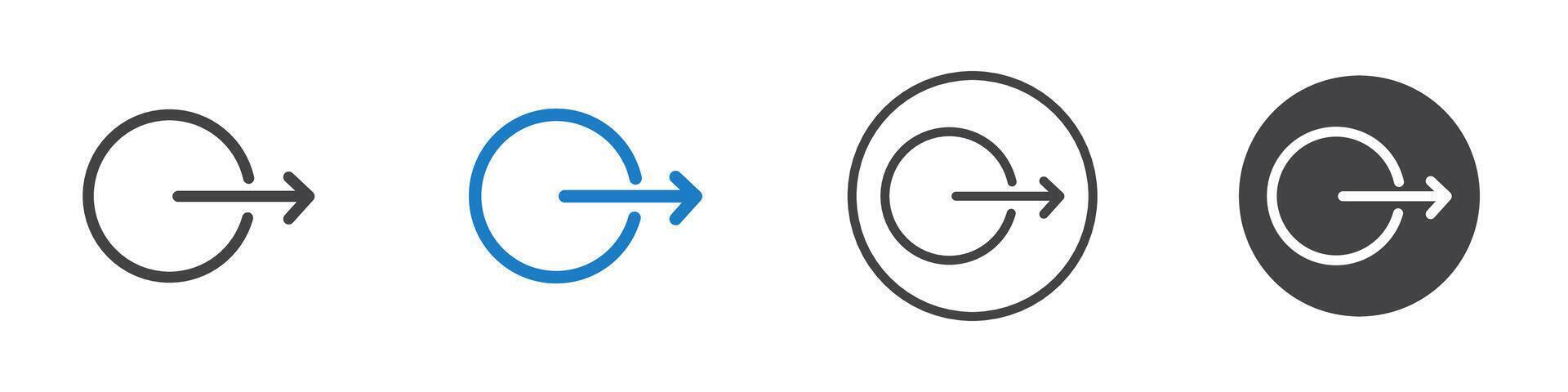 Log out icon thin line illustration vector