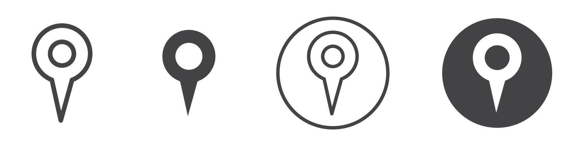 Map Marker icon thin line illustration vector