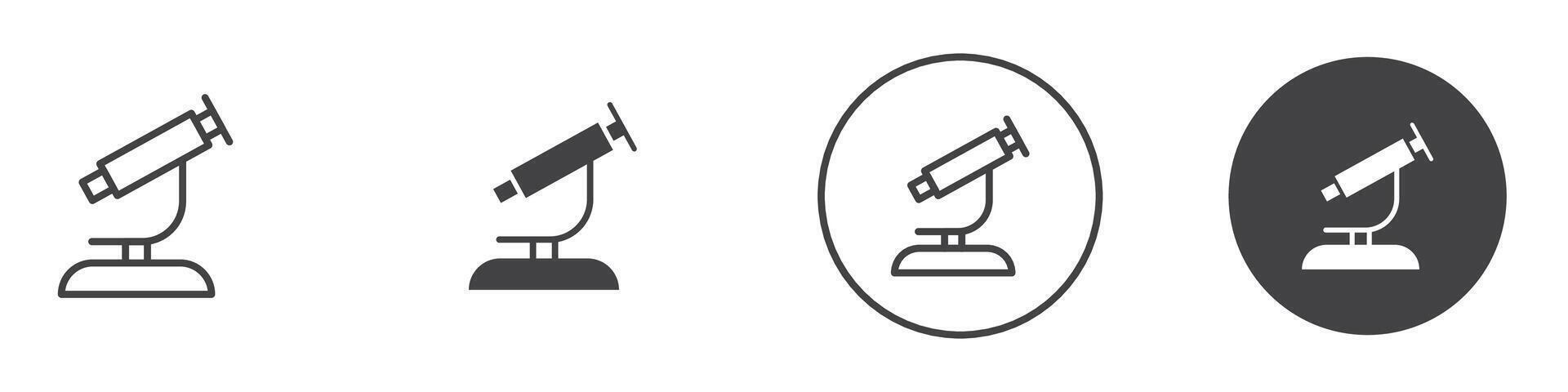 Microscope Icon thin line illustration vector