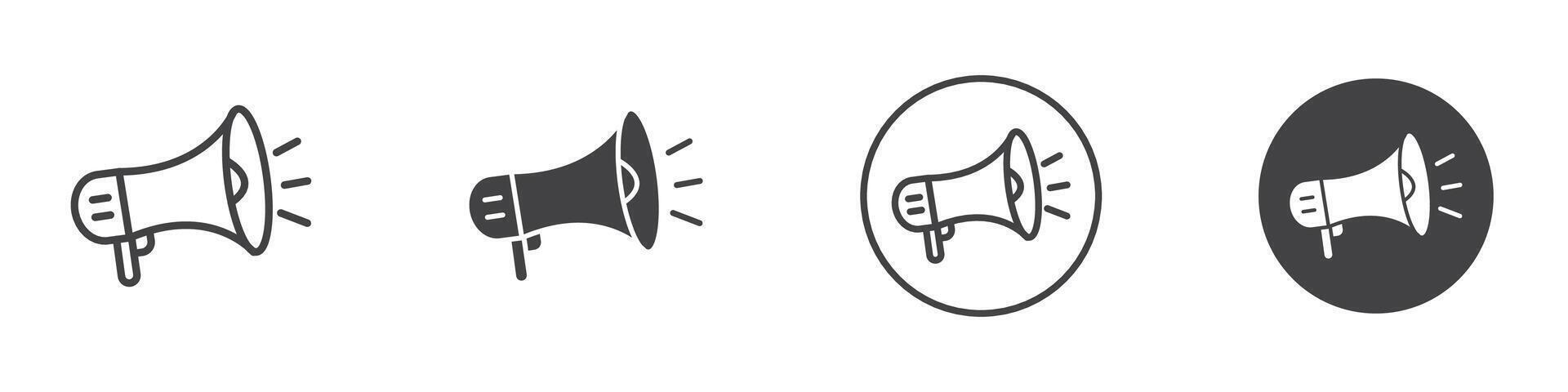 Megaphone icon thin line illustration vector