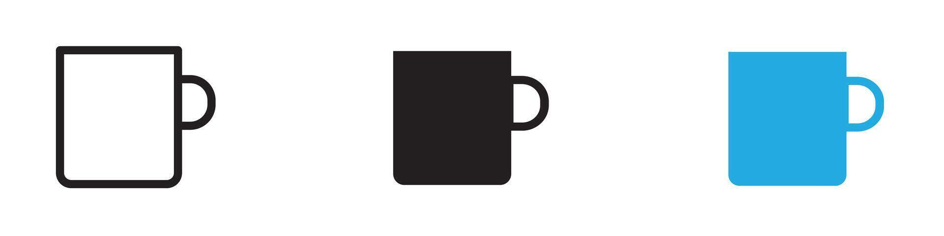 Mug icon thin line illustration vector