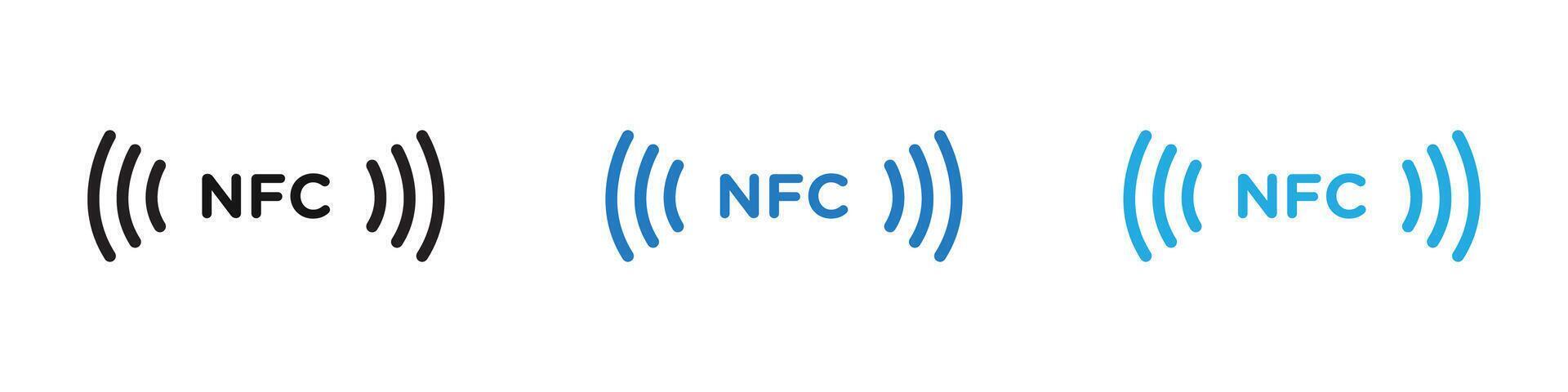 NFC icon thin line illustration vector