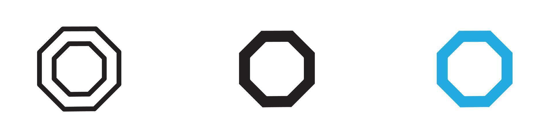 Octagon icon thin line illustration vector