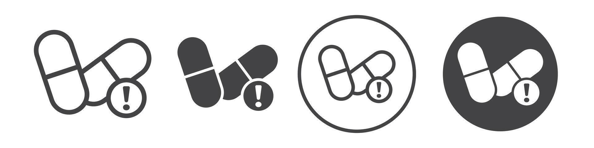 Overdose icon thin line illustration vector