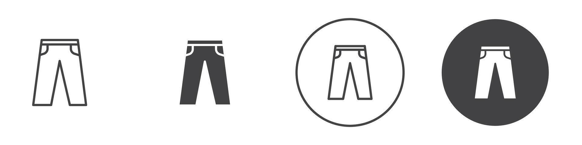 Pants Icon thin line illustration vector
