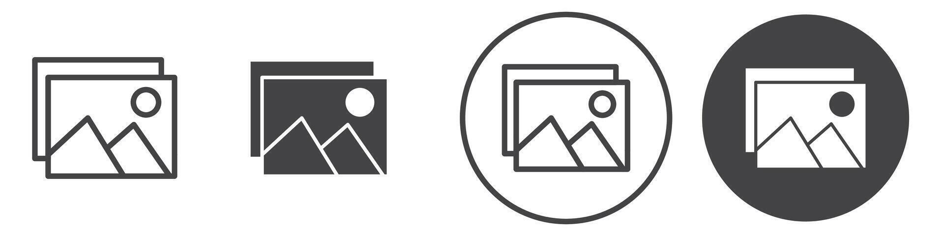 Picture icon thin line illustration vector
