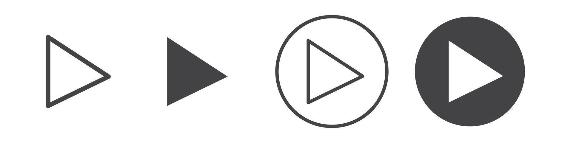 Play icon thin line illustration vector