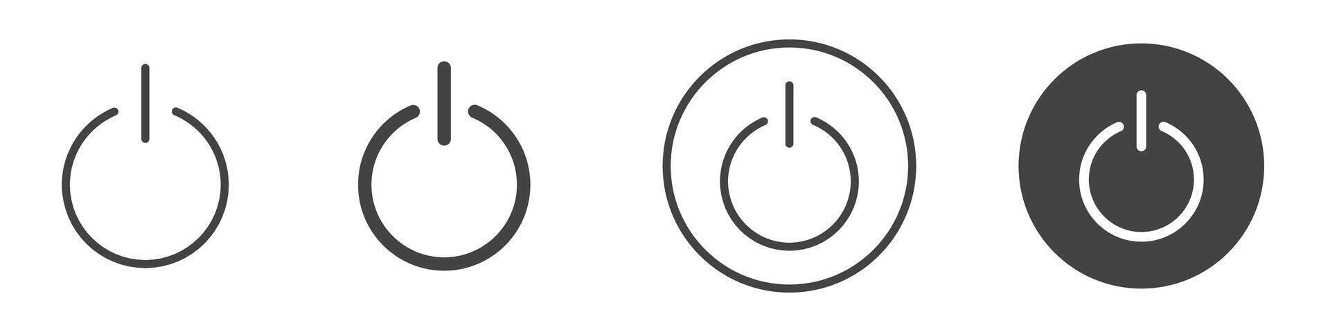 Power button icon thin line illustration vector