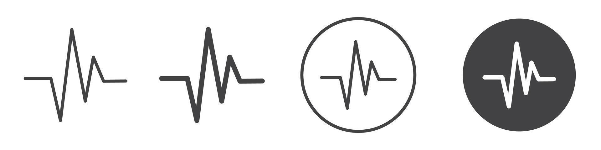 Pulse icon thin line illustration vector