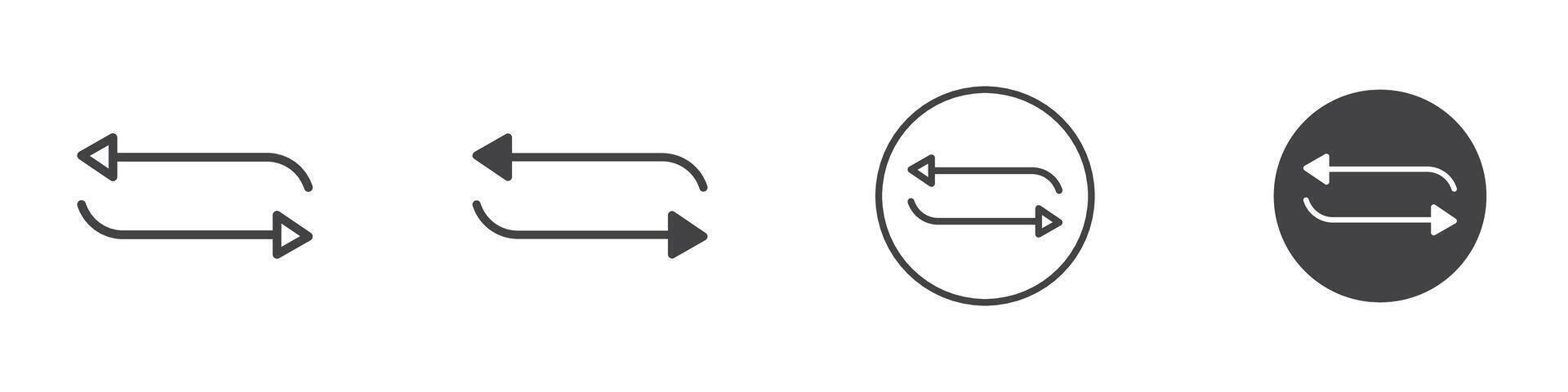 Repeat icon thin line illustration vector