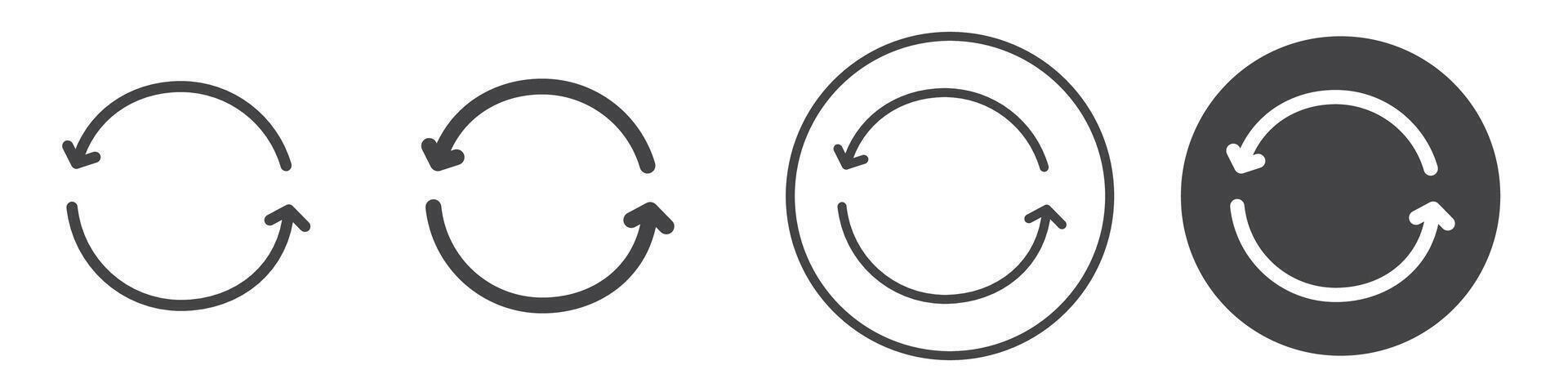 Reload button icon thin line illustration vector
