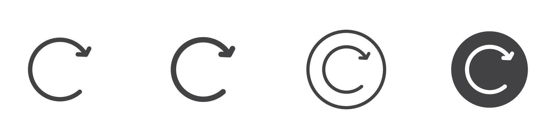 Reset icon thin line illustration vector